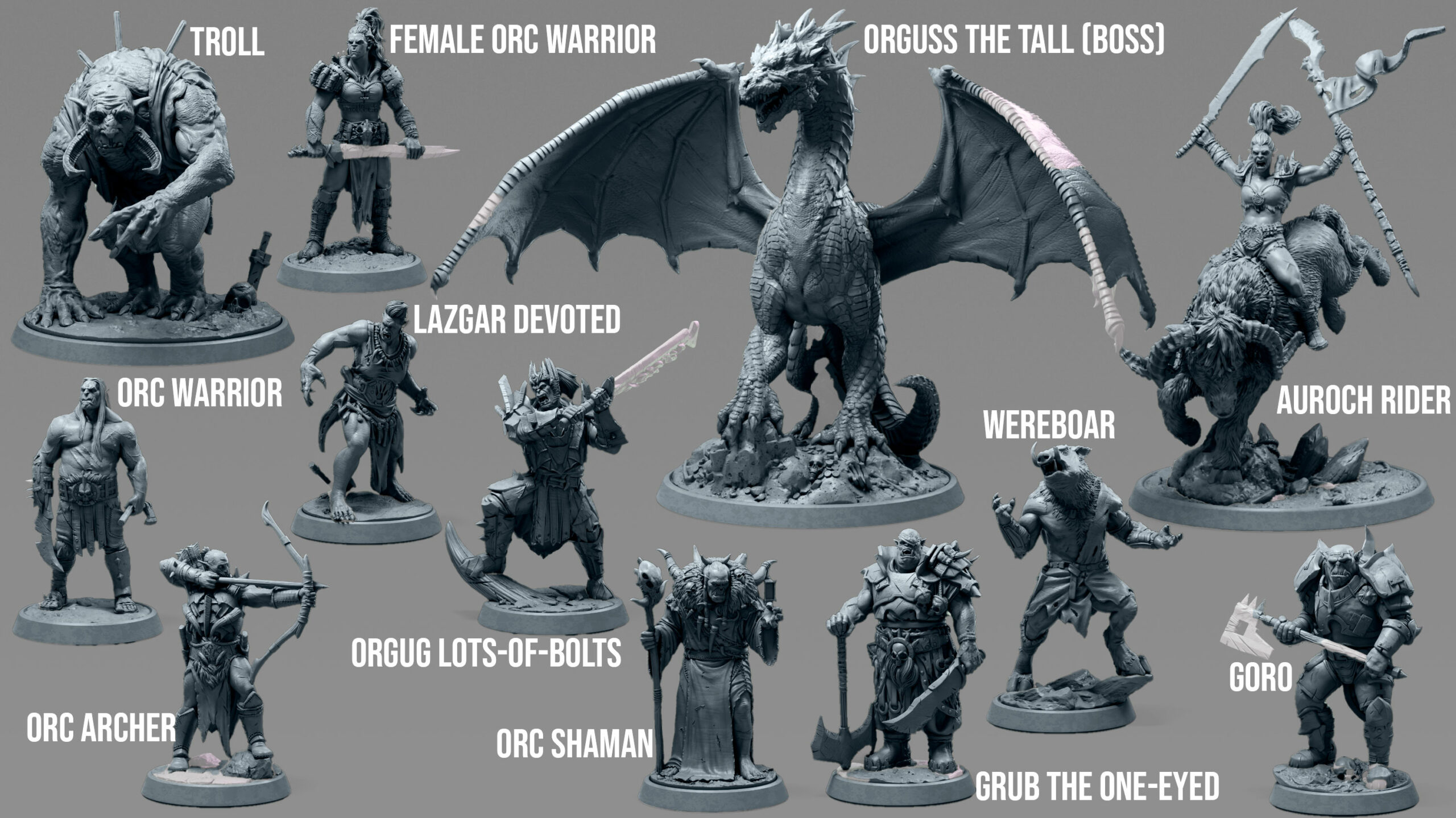 Ensemble Orc Barbare