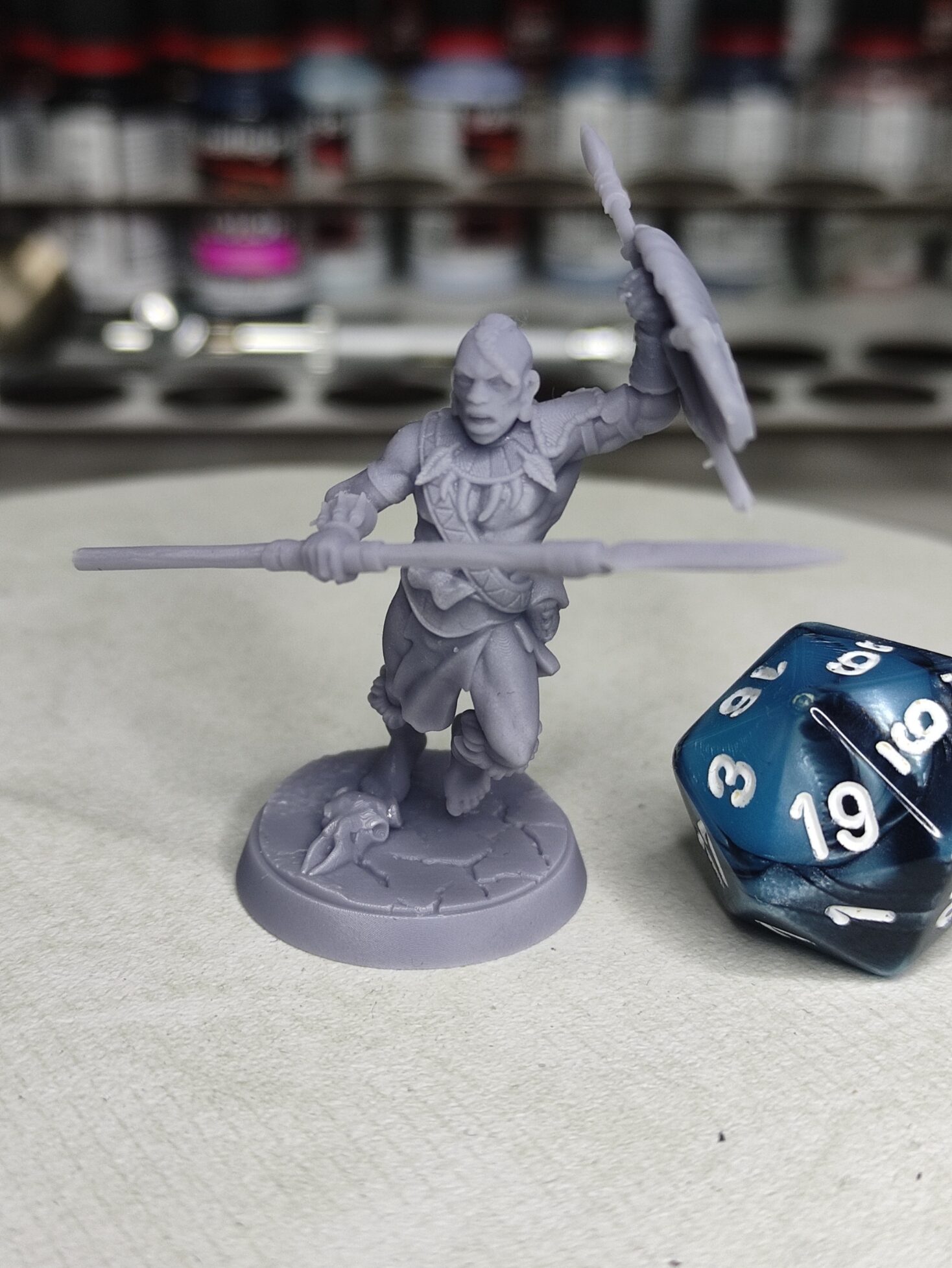 Humain guerrier tribal lance - Tabletop