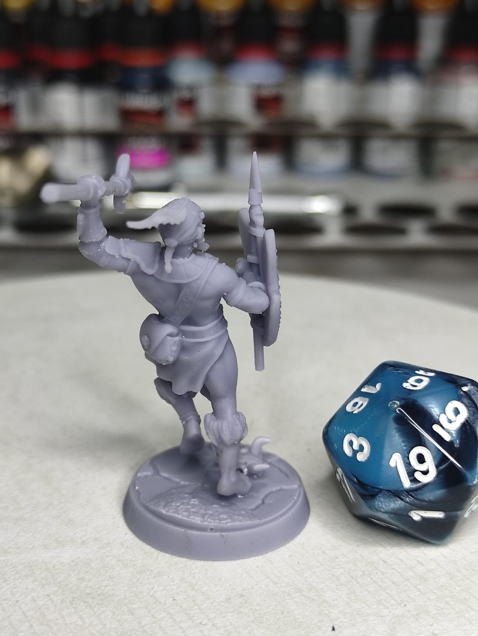 Humain guerrier tribal lance 2- Tabletop – Image 4