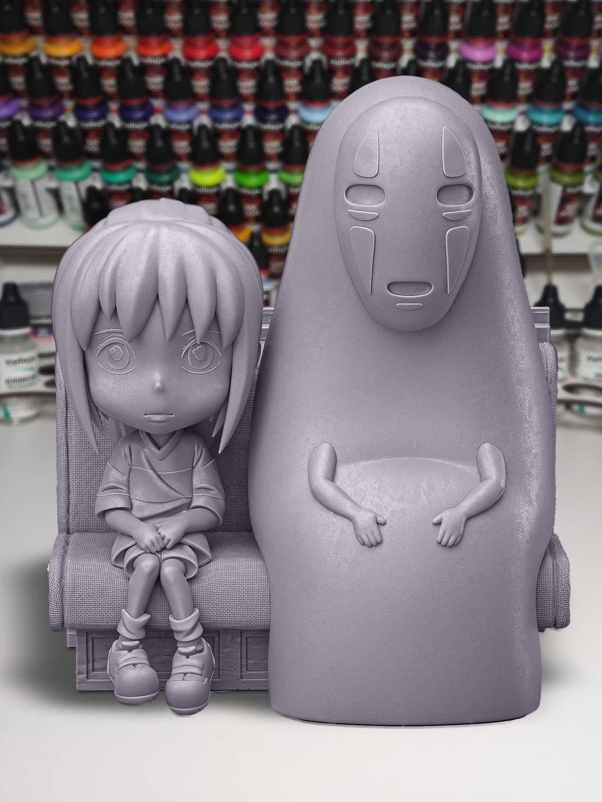 Diorama Chihiro avec Sans-visage