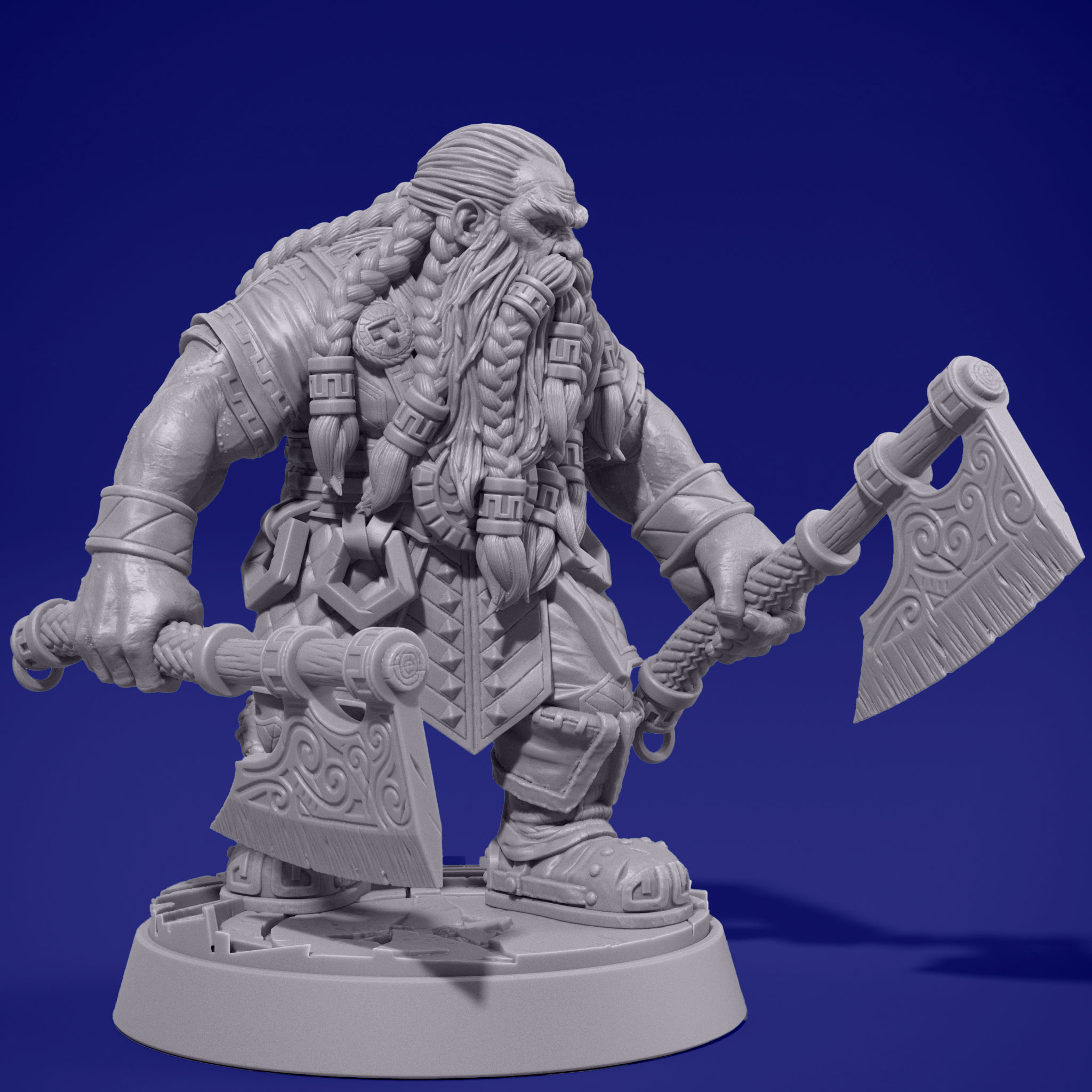 Nain guerrier double hache - Tabletop