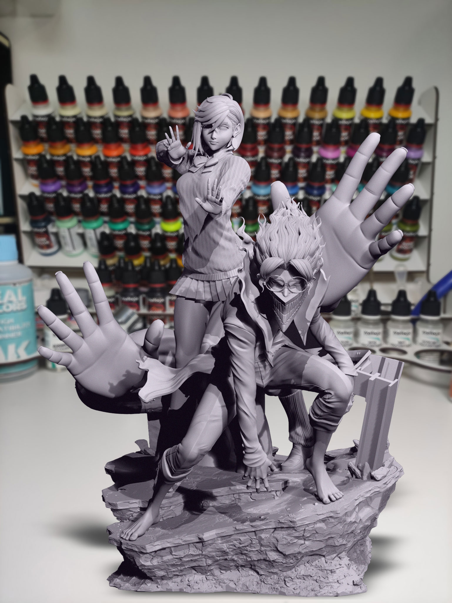 Diorama Okarun & Momo Ayase- Dandadan